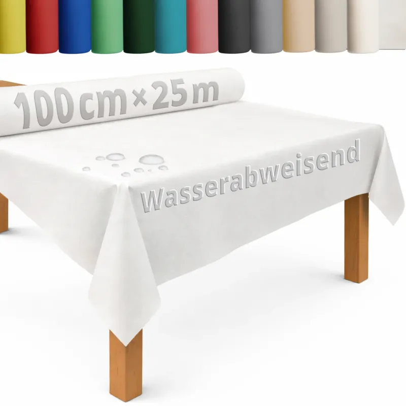 Tischdecke Rolle Vliesstoff Tischläufer Vlies wasserabweisend