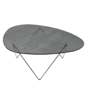 Pedrera Coffee Table, Rauchstrukturiertes Glas von GUBI