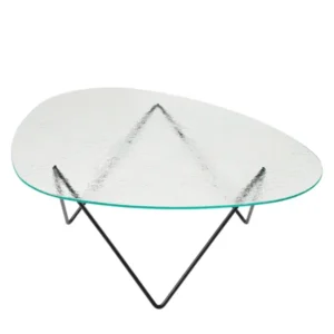 Pedrera Coffee Table, Transparent Structured Glas fra GUBI