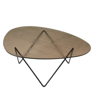 Pedrera Coffee Table, Bronze Structured Glass von GUBI