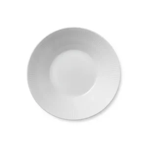 Royal Copenhagen Weiß Riflet, tiefer Teller 24 cm