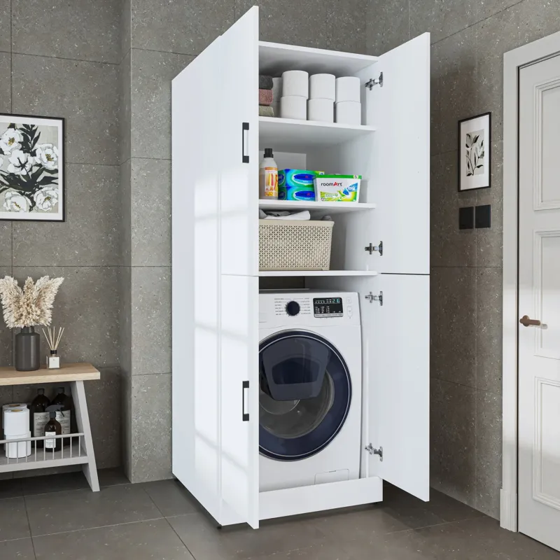 Roomart Waschmaschinenschrank DORA-II, 70 cm, für Waschmaschine und Trockner, in 5 Farben