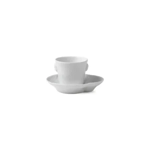 Royal Copenhagen Hvid Elements, Espressotasse mit Untertasse 9 cl