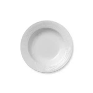 Royal Copenhagen Hvid Riflet, tiefer Teller 21 cm