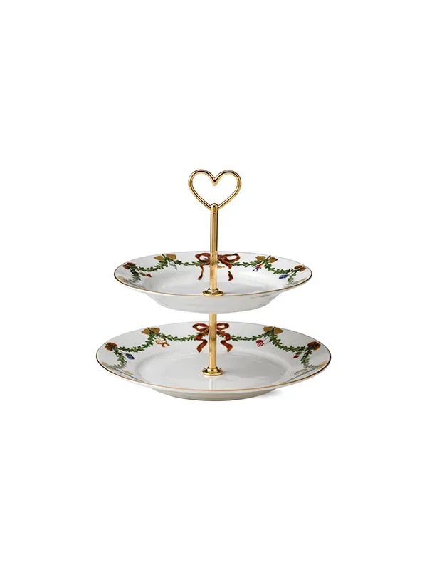 Royal Copenhagen Stjerne Riflet Jul, Etagere 23 cm