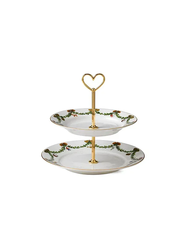 Royal Copenhagen Stjerne Riflet Jul, Etagere 23 cm – Bild 3