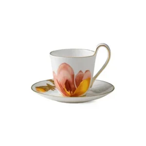 Royal Copenhagen Flora Hochhenkel-Tasse mit Untertasse, Magnolia