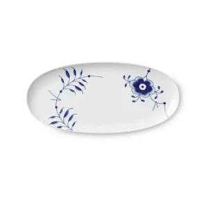 Royal Copenhagen Blau Mega Riflet, rechteckige Platte 37 cm