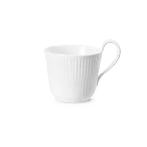 Royal Copenhagen Weiß Riflet, Hochhenkelbecher 25 cl