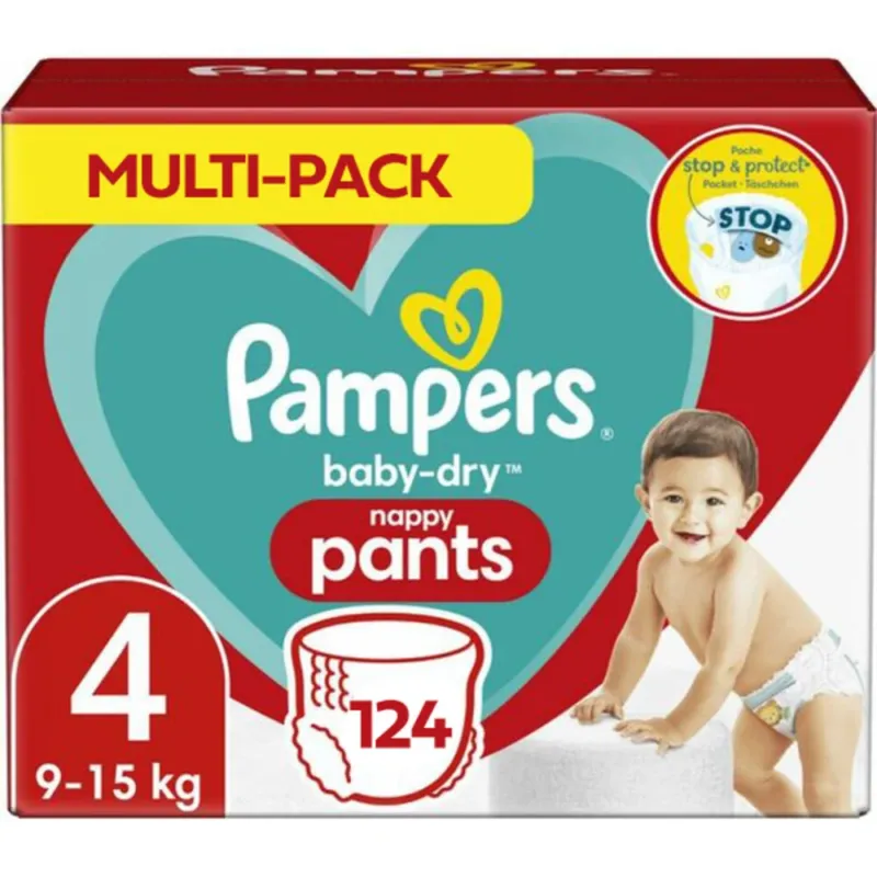 Pampers Baby Dry Pants Maat 4 - 124 Luierbroekjes