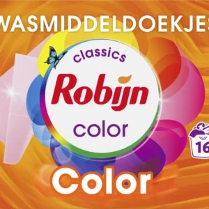 Robijn Classics Color Wasmiddeldoekjes 16 wasstrips