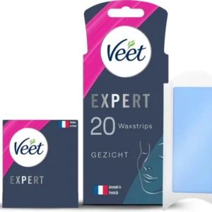 Veet Expert Ontharingsstrips - Gezicht - Gevoelige huid - 20 stuks - Verpakking beschadigd