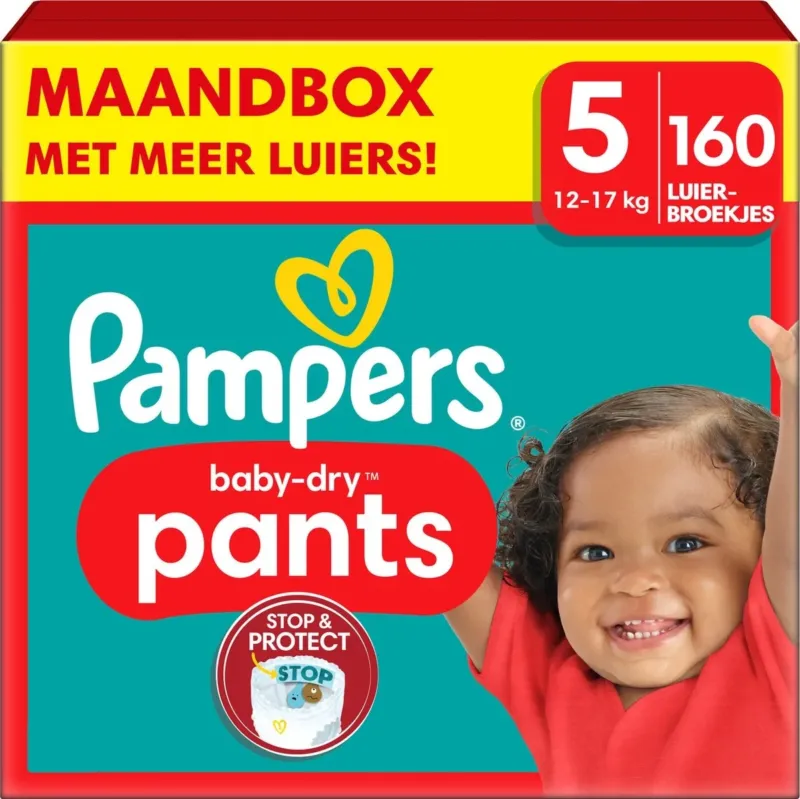 Pampers Baby-Dry Pants - Maat 5 (12-17kg) -160 Luierbroekjes Maandbox - Verpakking beschadigd