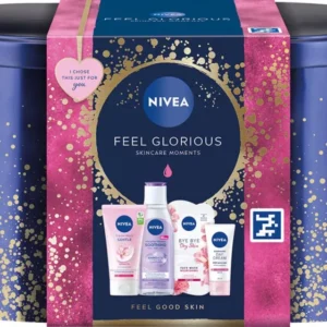 NIVEA Feel Glorious Geschenkset Vrouwen - Giftset Bewaarblik - Beschadigde Verpakking