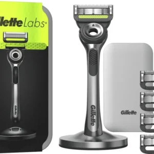 GilletteLabs With Exfoliating Bar Van Gillette - 1 Handvat - 5 Scheermesjes - Magnetische Houder - Travelcase - Verpakking beschadigd