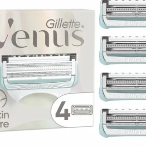 Gillette Venus Satin Care - 4 Scheermesjes - Voor Vrouwen - Voor Huid en Schaamhaar - Verpakking beschadigd