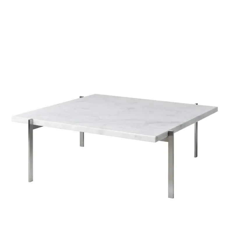 PK61 Couchtisch, weißer Marmor von Poul Kjærholm