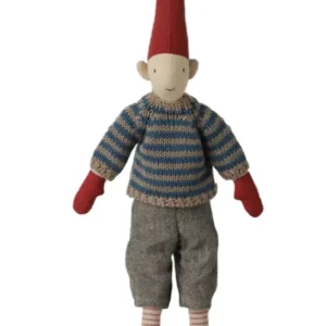 Maileg - Pixy Größe 2, Junge mit gestreiftem gestricktem Pullover