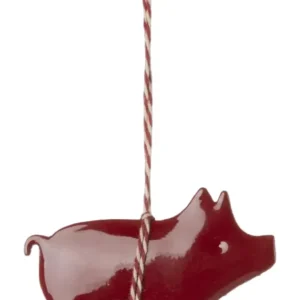 Maileg - Metallaufhängung Schwein, Rot