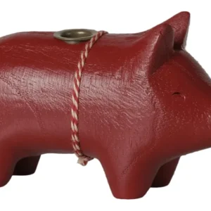 Maileg - Kerzenständer Rot Schwein, klein