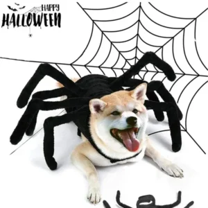 Halloween Hundekostüm Spinne mit Verstellbarem Klettverschluss