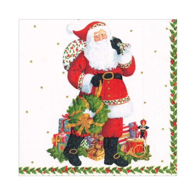 Jolly St. Nick Paper Luncheon Napkins – Servietten von Caspari