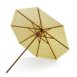 Skagerak Messina Sonnenschirm Ø300, Lemon/Sand Stripes von Fritz Hansen