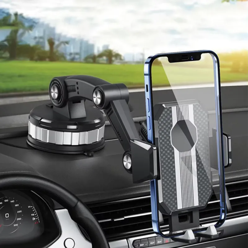 Handyhalterung Auto mit Saugnapf, 360° Drehung und Einhandbedienung