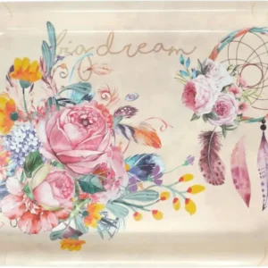 Tablett Deko Traumfänger, Serviertablett Kunstoff klein 31x23 cm