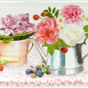Küchentablett mittel groß, Buntes Getränketablett 38x26 cm, Frühstückstablett Motiv: Pfingstrose
