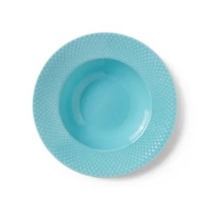 Rhombe tiefer Teller, türkis Ø24,5 cm von Lyngby Porcelæn