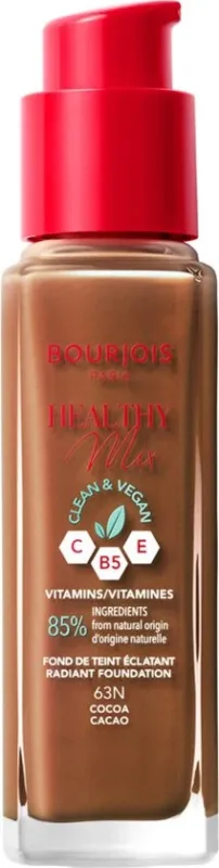 Bourjois Healthy Mix Clean Foundation Cocoa 63N - 30 ml