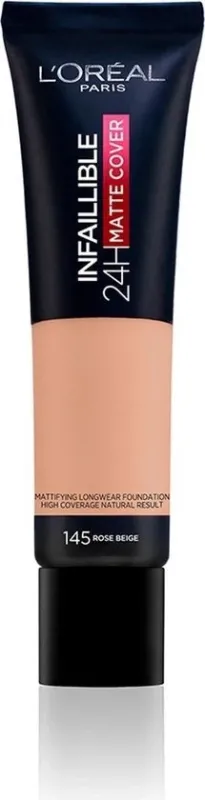 L'Oréal Paris Infaillible 24H Matte Cover Foundation - 145 Beige Rosé - 30 ml