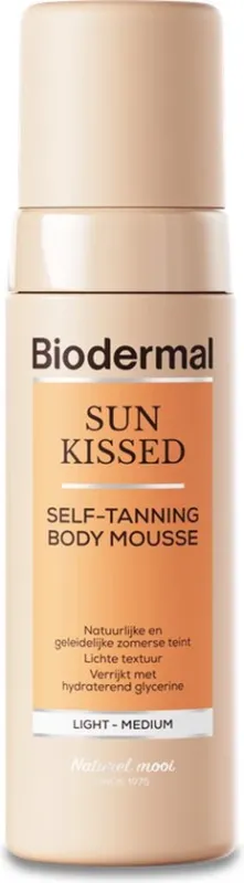 Biodermal Sunkissed Self-Tanning Body Mousse - Zelfbruiner - Vegan - 150 ml - Verpakking beschadigd