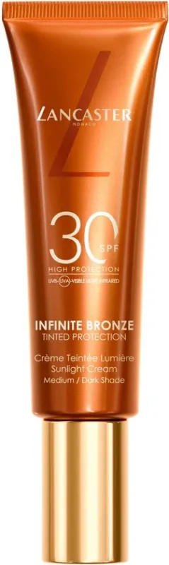 LANCASTER - Tinted Protection Sunlight Cream SPF30 Medium/Dark - 50 ml - SPF 30- beschadigde verpakking