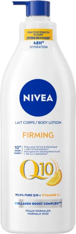 NIVEA Q10 Verstevigende Bodylotion met Pomp - Lotion met Vitamine C - Bodycrème - 48 uur Hydratatie - Voor Normale Huid - 400 ml - pompje beschadigd