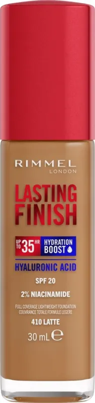 Rimmel Lasting Finish 35HR Liquid Foundation - 410 Latte- 30 ML