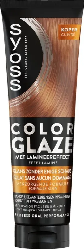 Syoss Color Glaze Copper - Haargloss Toner - Koper - Voor Middenblond tot Lichtbruin of Koperkleurig Haar - 130ml