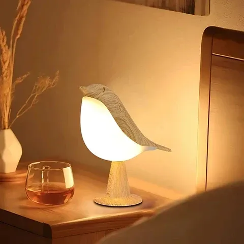 Tischleuchte mit Aromadiffuser und dimmbarem Licht in Vogelform