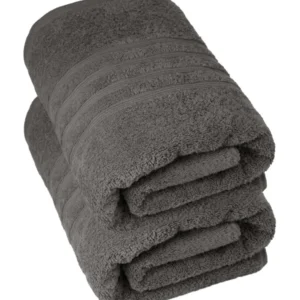 Duschtuch 70x140 cm 2er Set Grau - Anthrazit