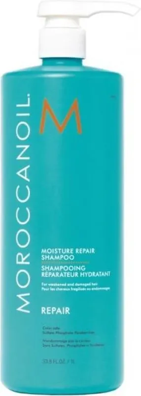Moroccanoil Moisture Repair Shampoo - 1000 ml - Beschadigde Verpakking - pomp kapot