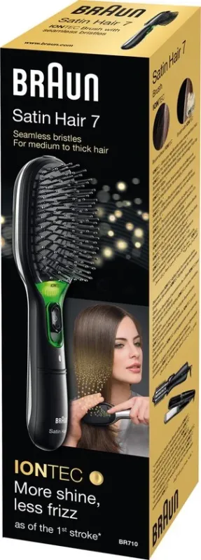 Braun Satin Hair 7 Brush BR710E Haarborstel - Zwart - Verpakking beschadigd