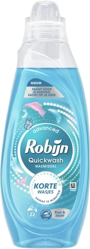 Robijn - Quickwash Vloeibaar Wasmiddel - Puur & Zacht - 22 wasbeurten