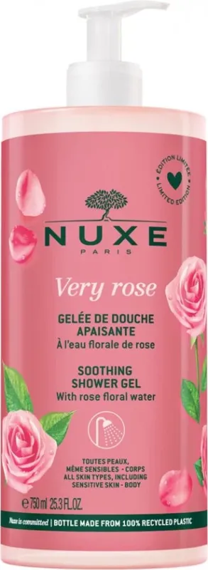 Nuxe Very Rose Soothing Shower Gel - 750 ml - Verpakking beschadigd - Pomp kapot