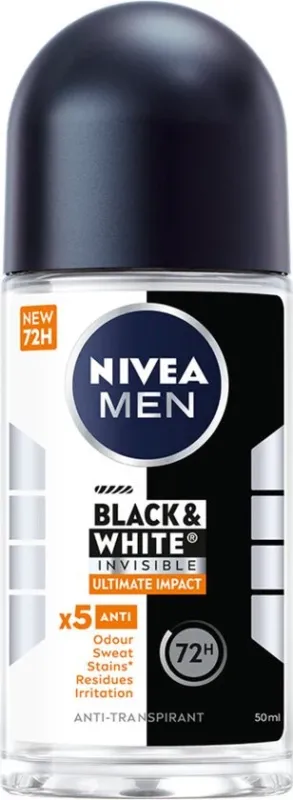 Nivea Men Deodorant Roller Black & White Ultimate Impact 50 ml