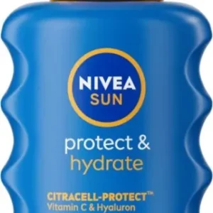 NIVEA SUN Protect & Hydrate Zonnebrand Spray - SPF 20 - Zonnespray - Beschermt en hydrateert - Met Vitamine C - 200 ml - Beschadigde verpakking