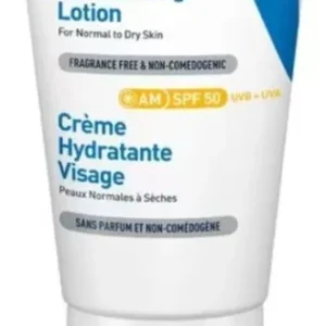CeraVe Hydraterende Gezichtscrème SPF50 - voor Normale tot Droge Huid - 52ml - Verpakking beschadigd
