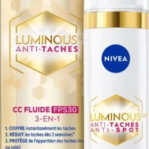 NIVEA Cellular LUMINOUS630 CC Fluid Cream met SPF 30 - Medium - Anti-Pigmentvlekken Crème - Gekleurde Dagcrème - 40ml