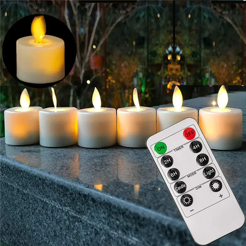 LED Kerzen Set mit Fernbedienung – realistisches Flackerlicht