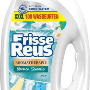 Frisse Reus Lotus Amandel Gel Vloeibaar Wasmiddel - Witte Was - Voordeelverpakking - 100 wasbeurten